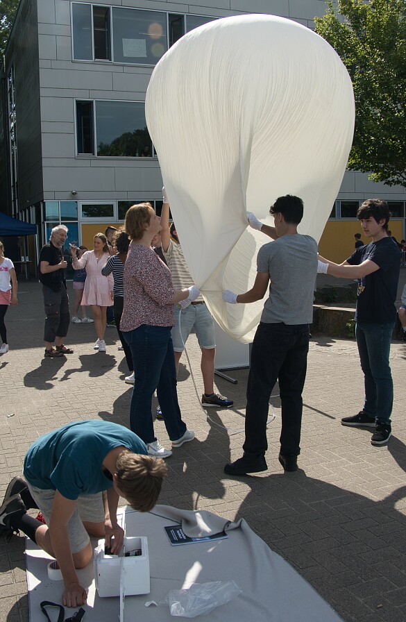 Der Ballon kurz vor dem Start