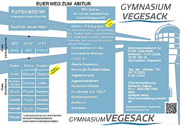 Profiloberstufe am Gymnasium Vegesack - eine Übersicht