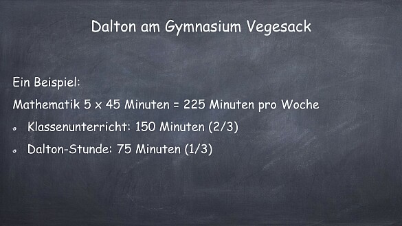 Beispiel zur Aufteilung der Stunden